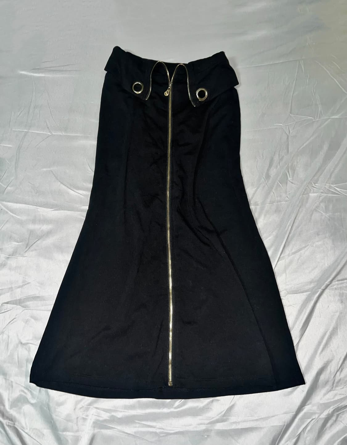 ✨vintage black zipper long skirt punk✨ 상품이미지2