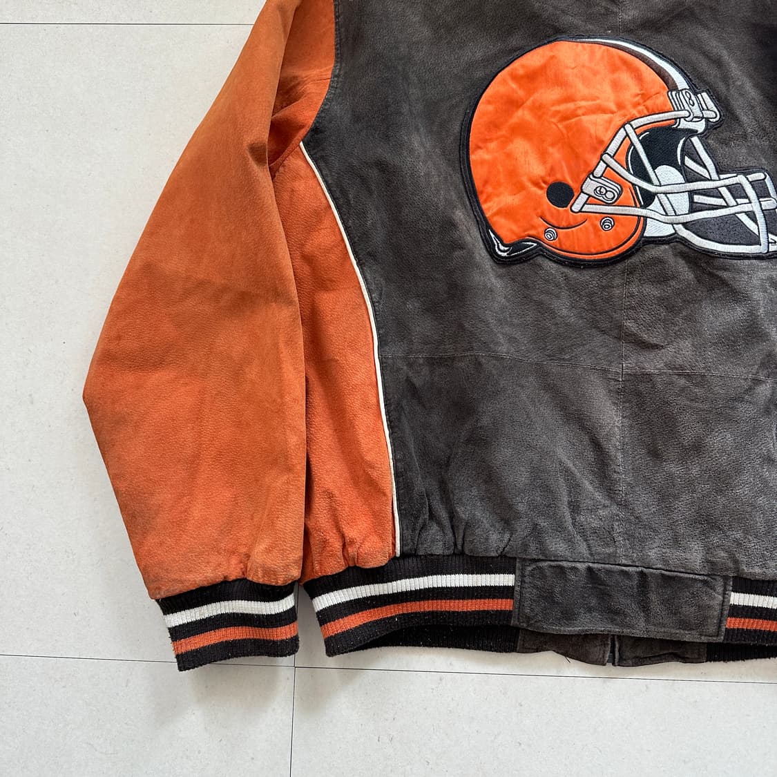 NFL 브라운스 G-III 리얼레더 바시티 자켓 XL 상품이미지10