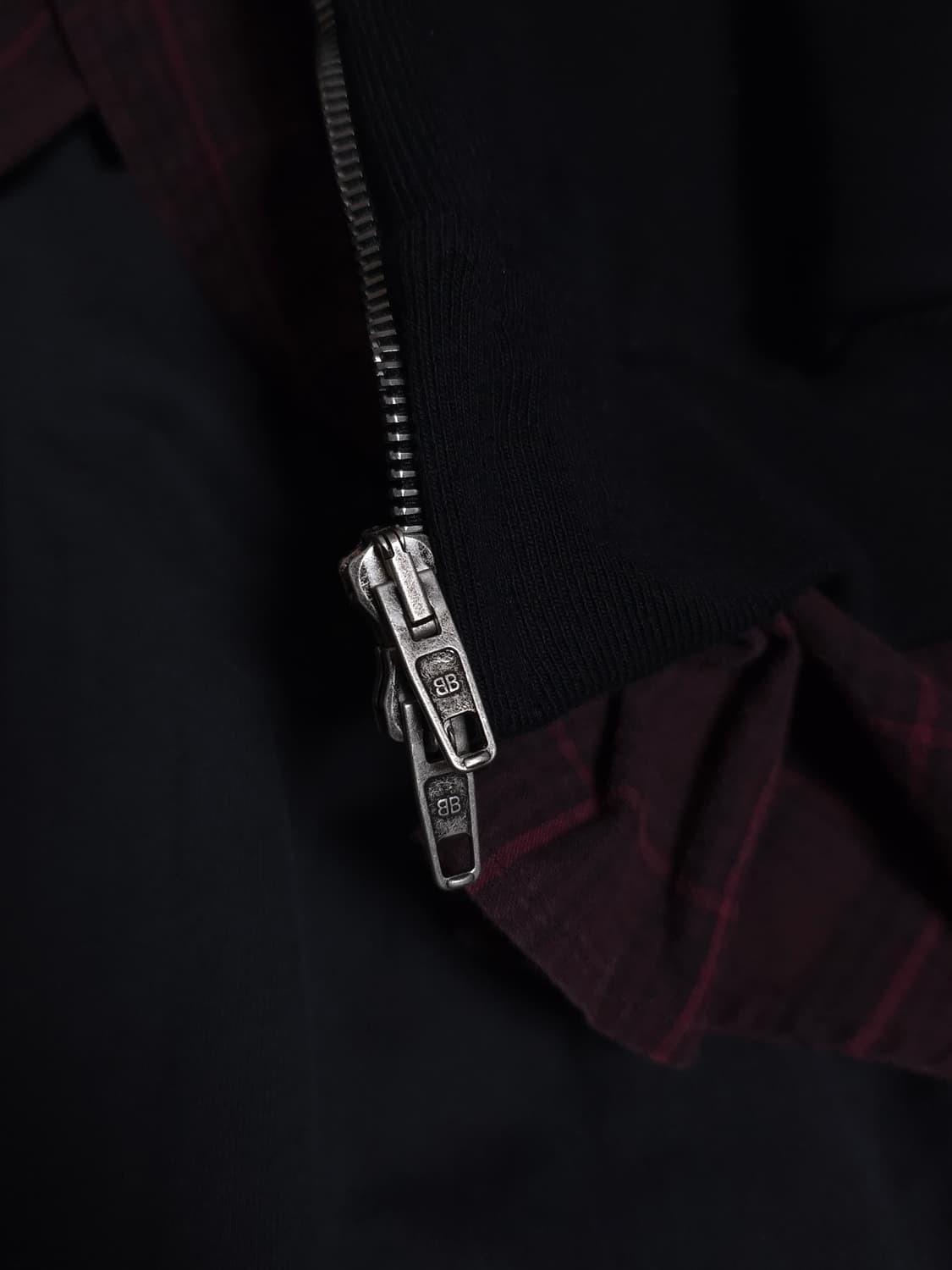 [1] 발렌시아가 유니티 레이어드 오버사이즈 후드집업 블랙 상품이미지5