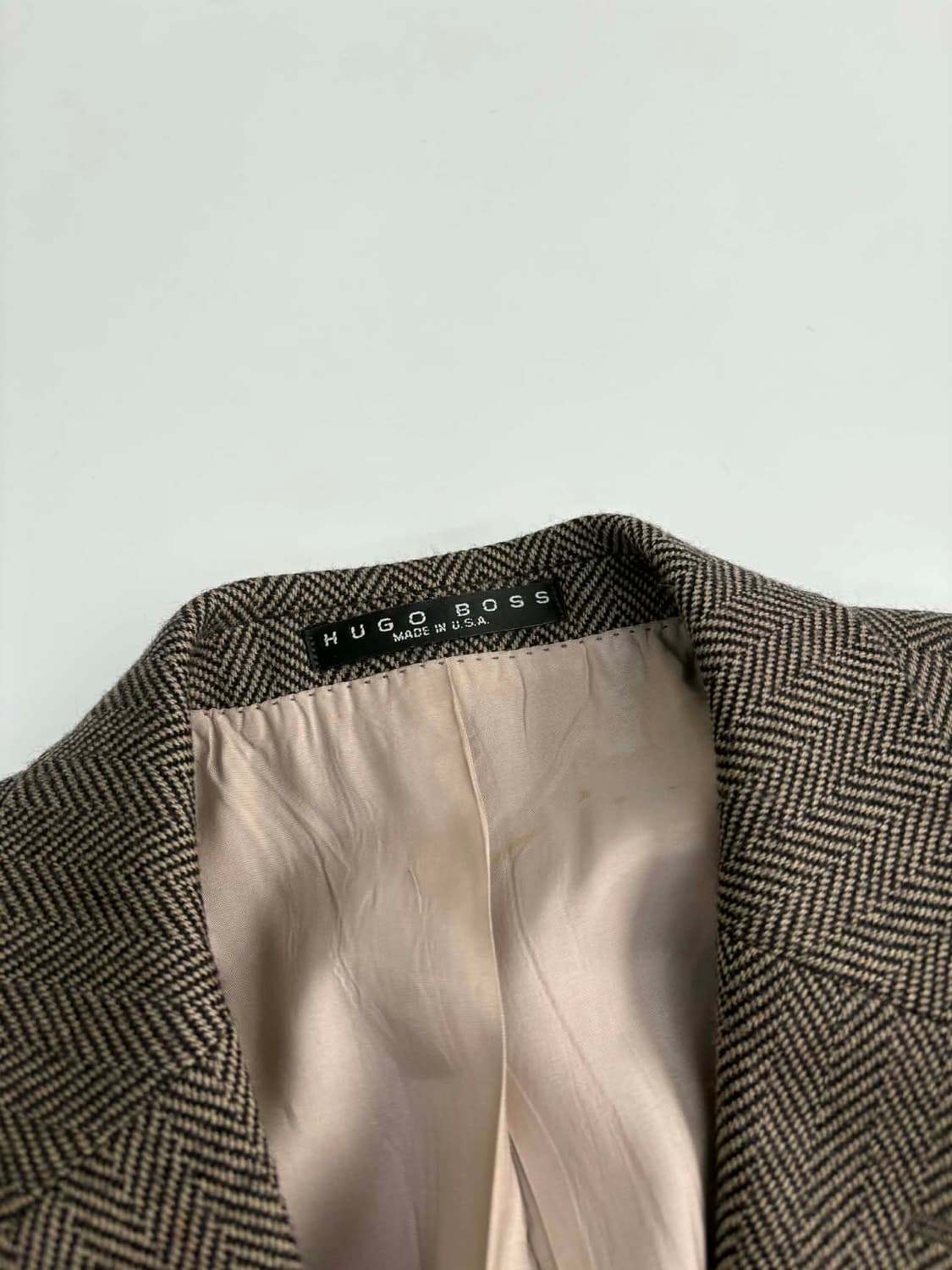 [M] 휴고 보스 90s 미제 헤링본 울 블레이져 자켓 상품이미지6