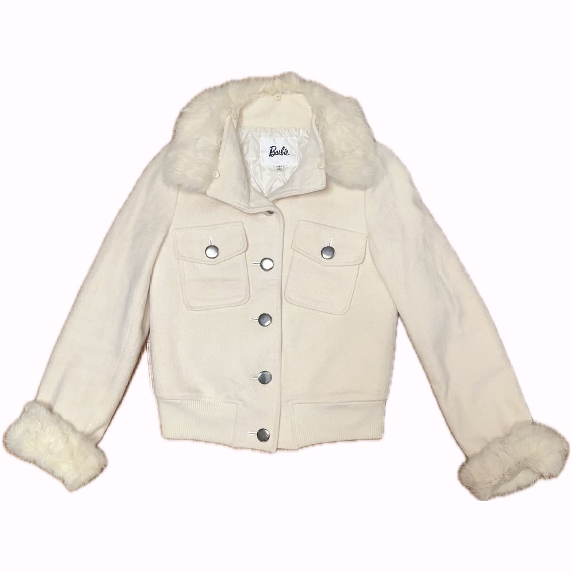 Barbie 퍼 카라 자켓 빈티지 y2k갸루 상품이미지1