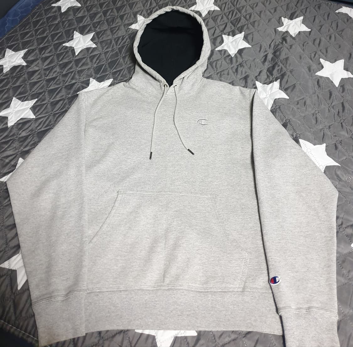 챔피온 어센틱 기모 후드티 그레이 (M) 상품이미지1