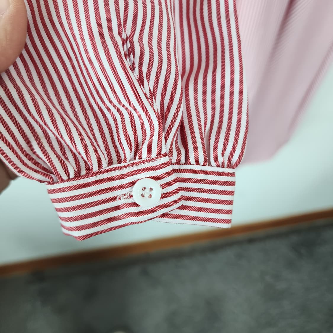 꽃자수 예쁜 스트라이프 롱 원피스 상품이미지4