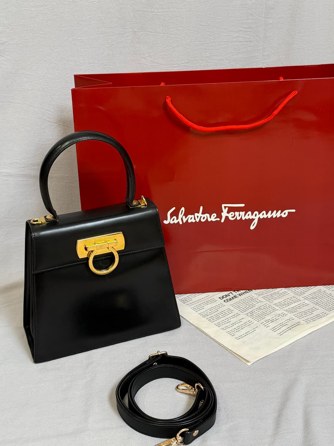 페라가모 켈리백 금장 간치니 토트백 탑핸들 크로스백 차정원백 김 상품이미지2
