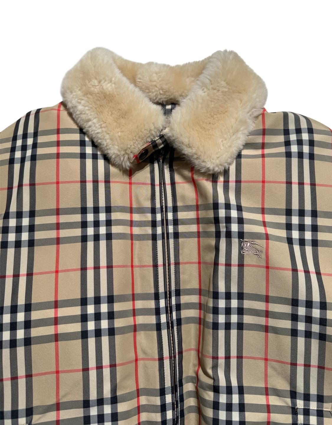 슈프림 X 버버리 22SS 노바체크 셔링 칼라 다운 푸퍼 상품이미지5