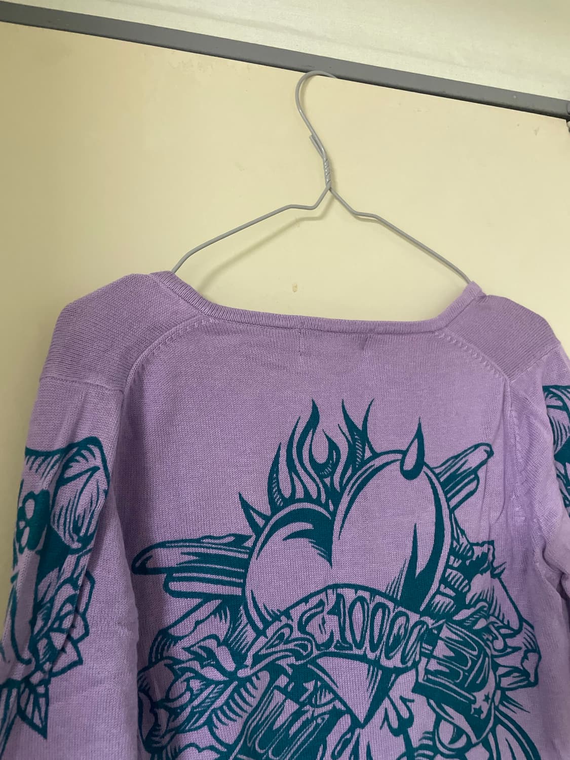 빈티지 퍼플 프린팅 니트 상품이미지6