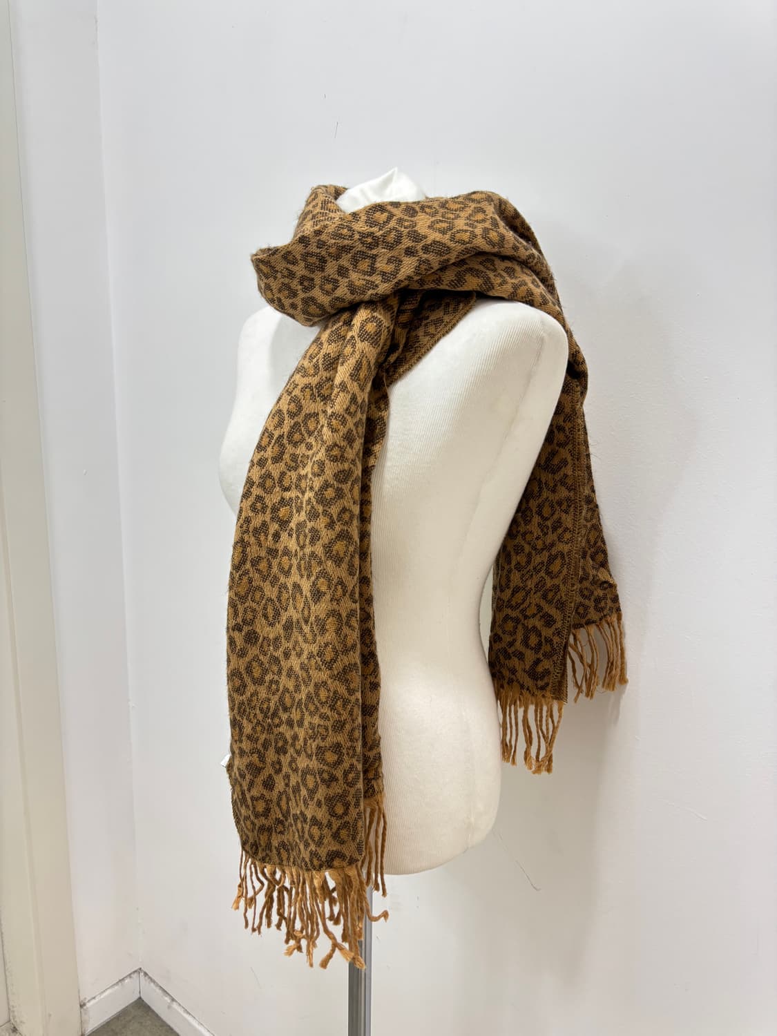 브라운 호피 레오파드 머플러 목도리 상품이미지1
