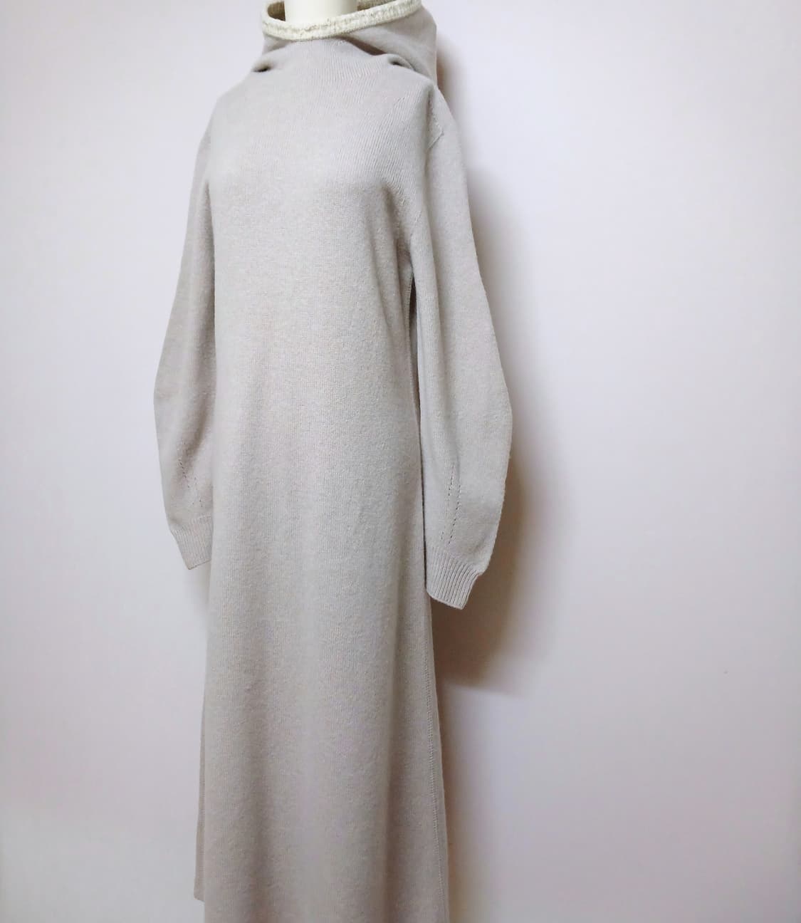 타임 TIME 캐시미어 블렌드 홀가먼트 롱 니트 원피스 상품이미지3