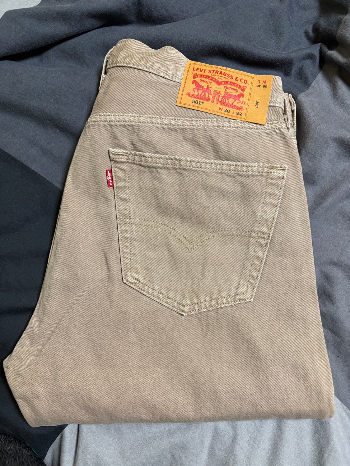 리바이스 501 데님 청바지 W36 L32 베이지 상품이미지1