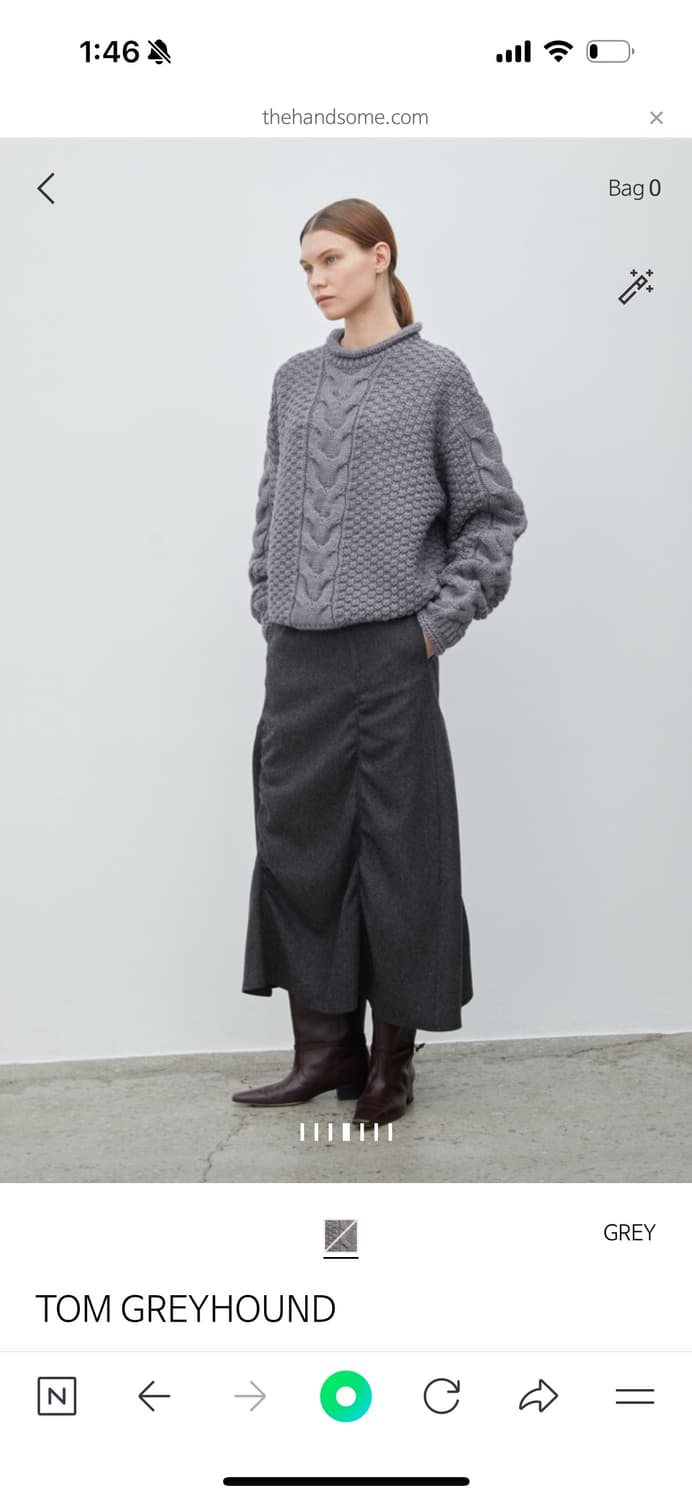 에토스 케이블 니트 그레이 상품이미지4