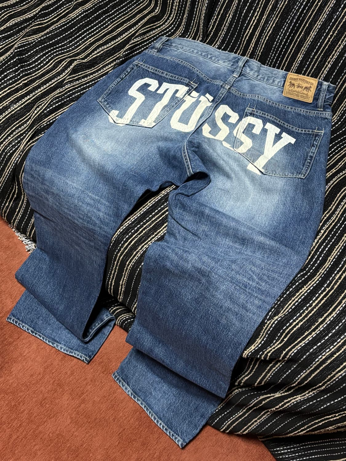 올드 스투시 stussy 스펠아웃 데님 팬츠 상품이미지1