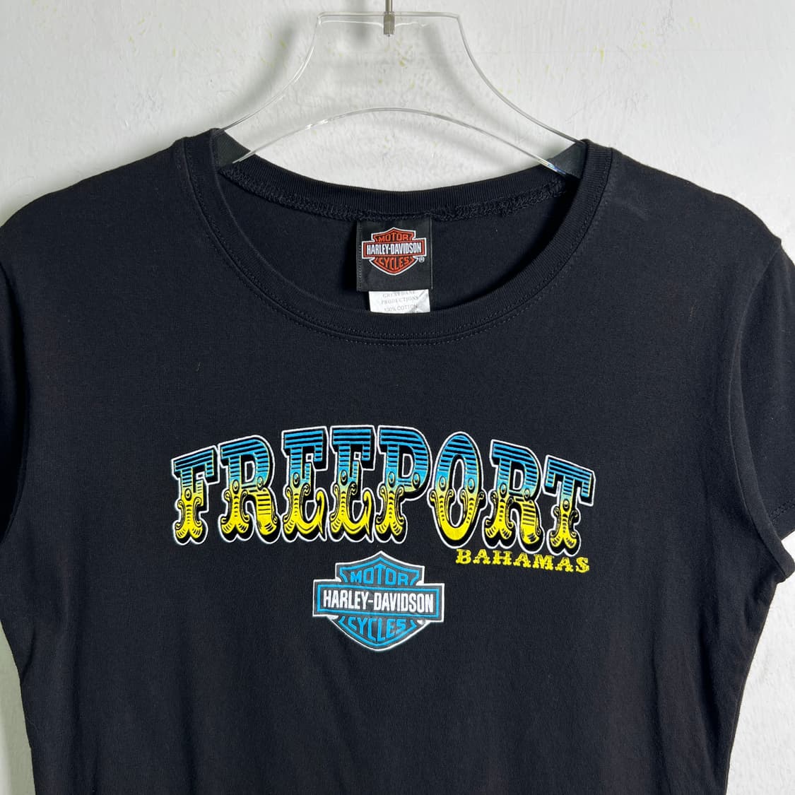 할리데이비슨 빈티지 블랙 로고 반팔 티셔츠 L 상품이미지4