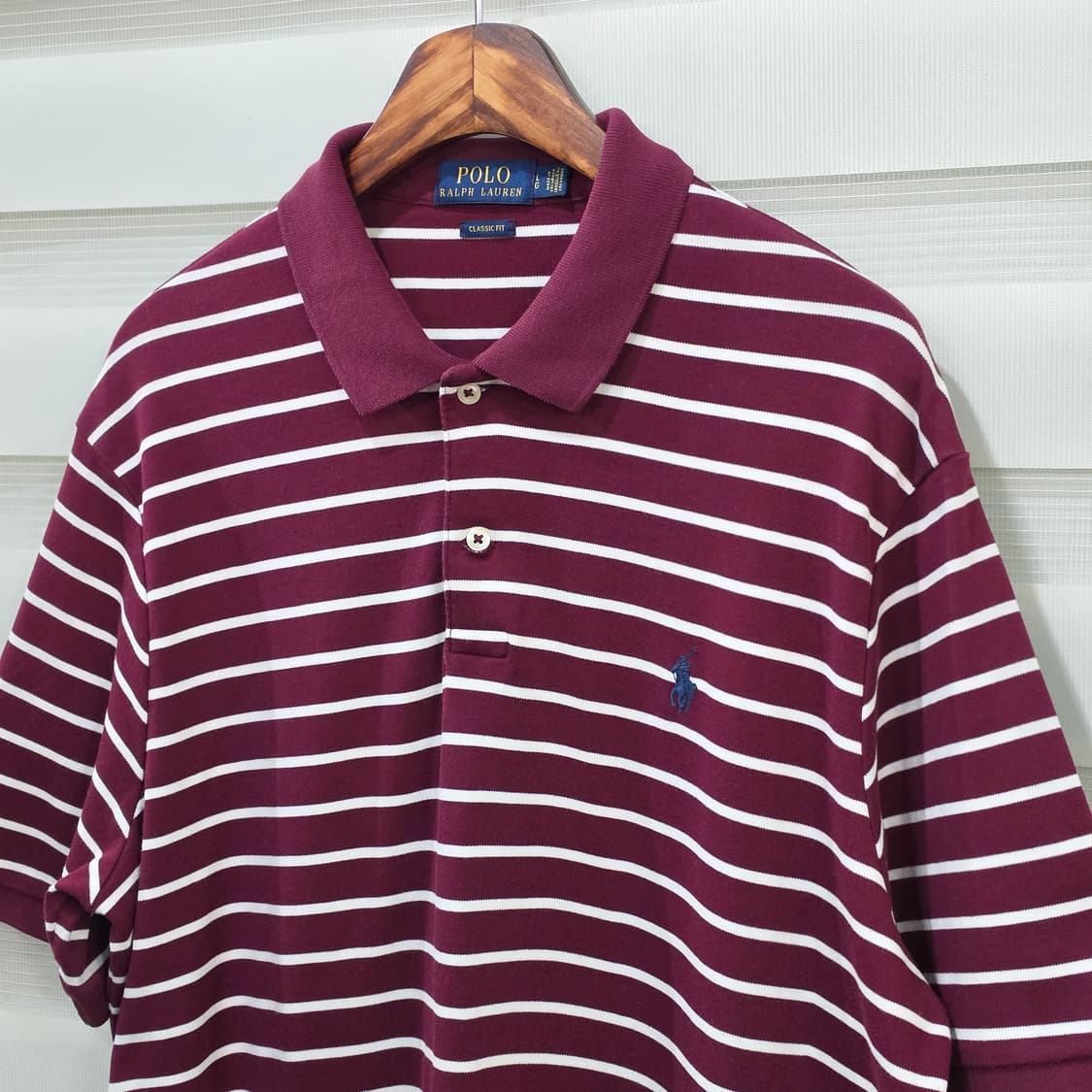 폴로 랄프로렌 스트라이프 반팔 카라티- L 상품이미지2