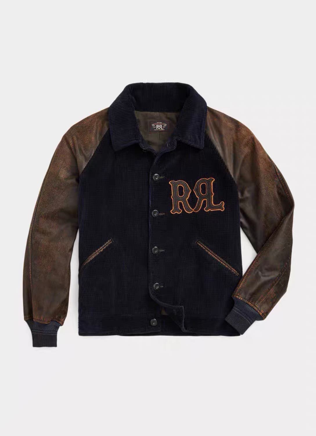 RRL 아플리케 로고 바시티 M 새상품 상품이미지1