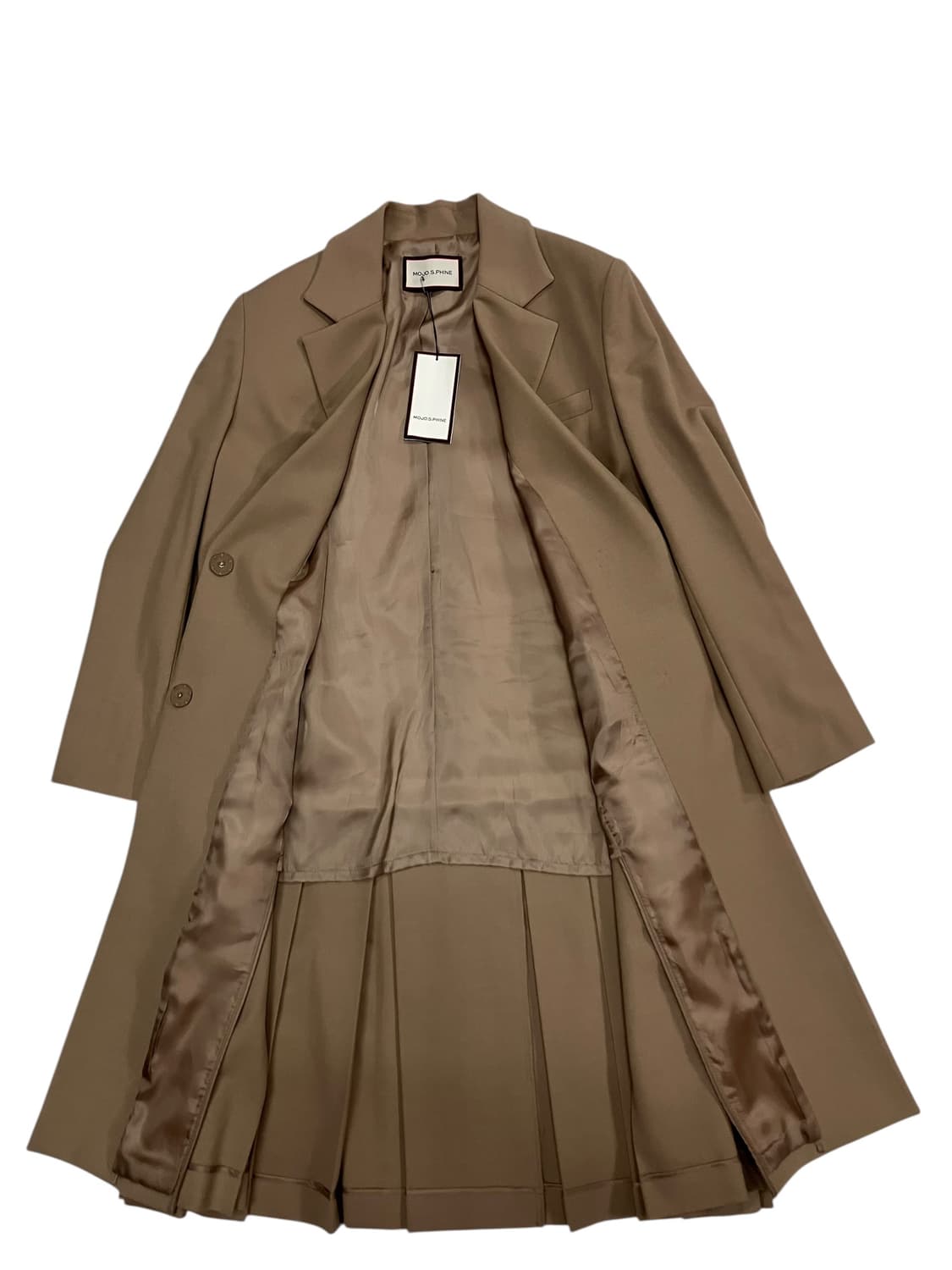 모조에스핀 플리츠 롱 코트 M 상품이미지2