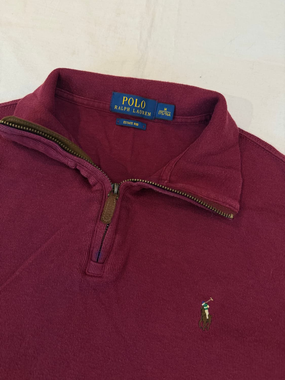 폴로 랄프로렌 반집업 코튼 니트 버건디 상품이미지2