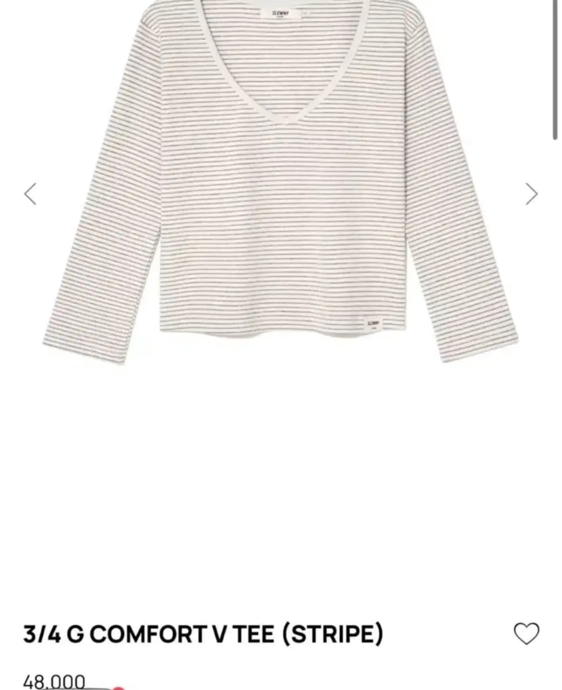 글로니 클래식 3/4 스트라이프 티셔츠 상품이미지1