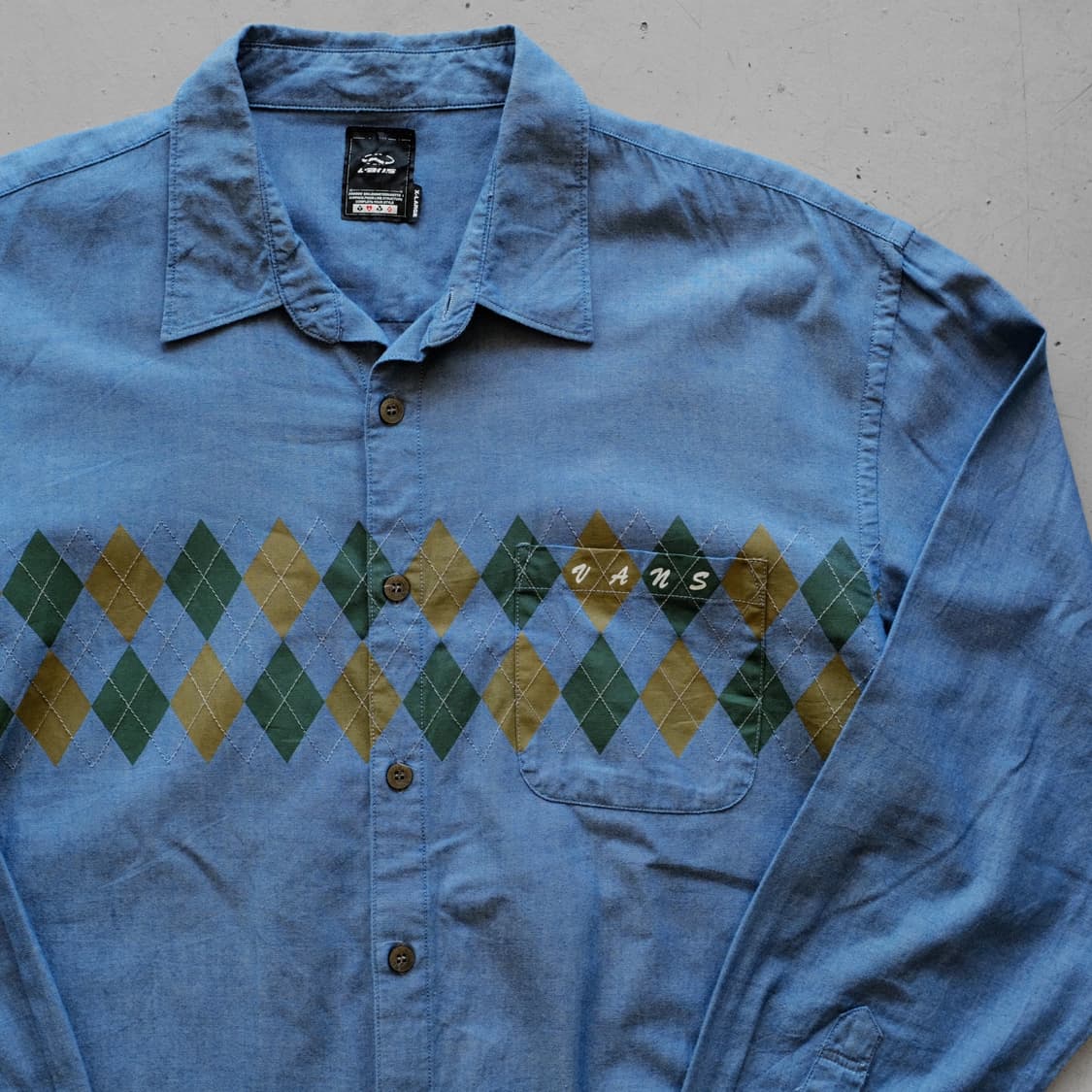 2000’s Vans Chambray Argyle Shirt 상품이미지1