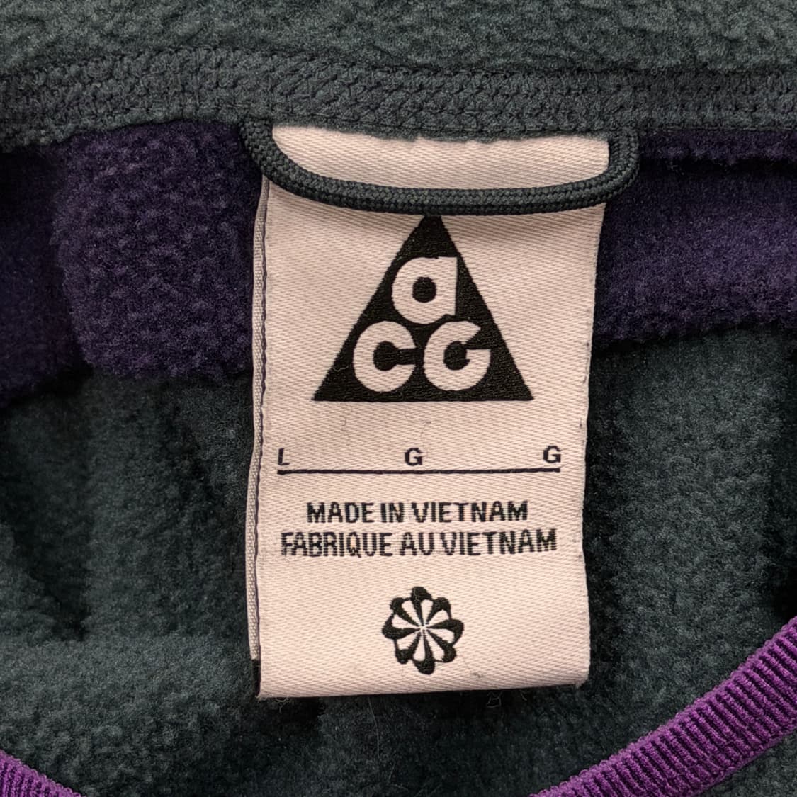 나이키 ACG 폴라텍 울프 트리 풀오버 후드 딥 정글 퍼플 잉크 L 상품이미지3