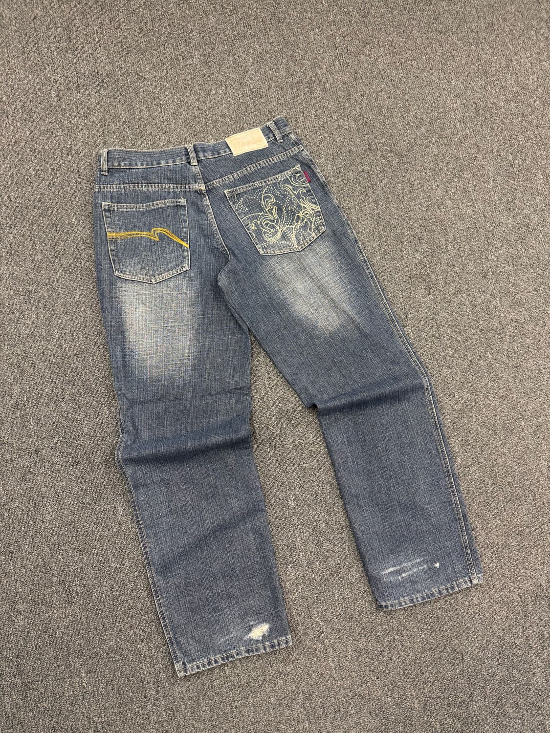 2L) UNCLE 빈티지 y2k 자수 프린팅 힙합팬츠 상품이미지5