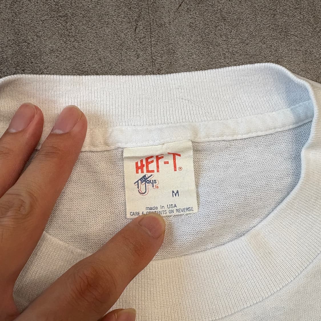 90s 90년대 미국 생산 빈티지 화이트 러닝 롱슬리브 상품이미지6