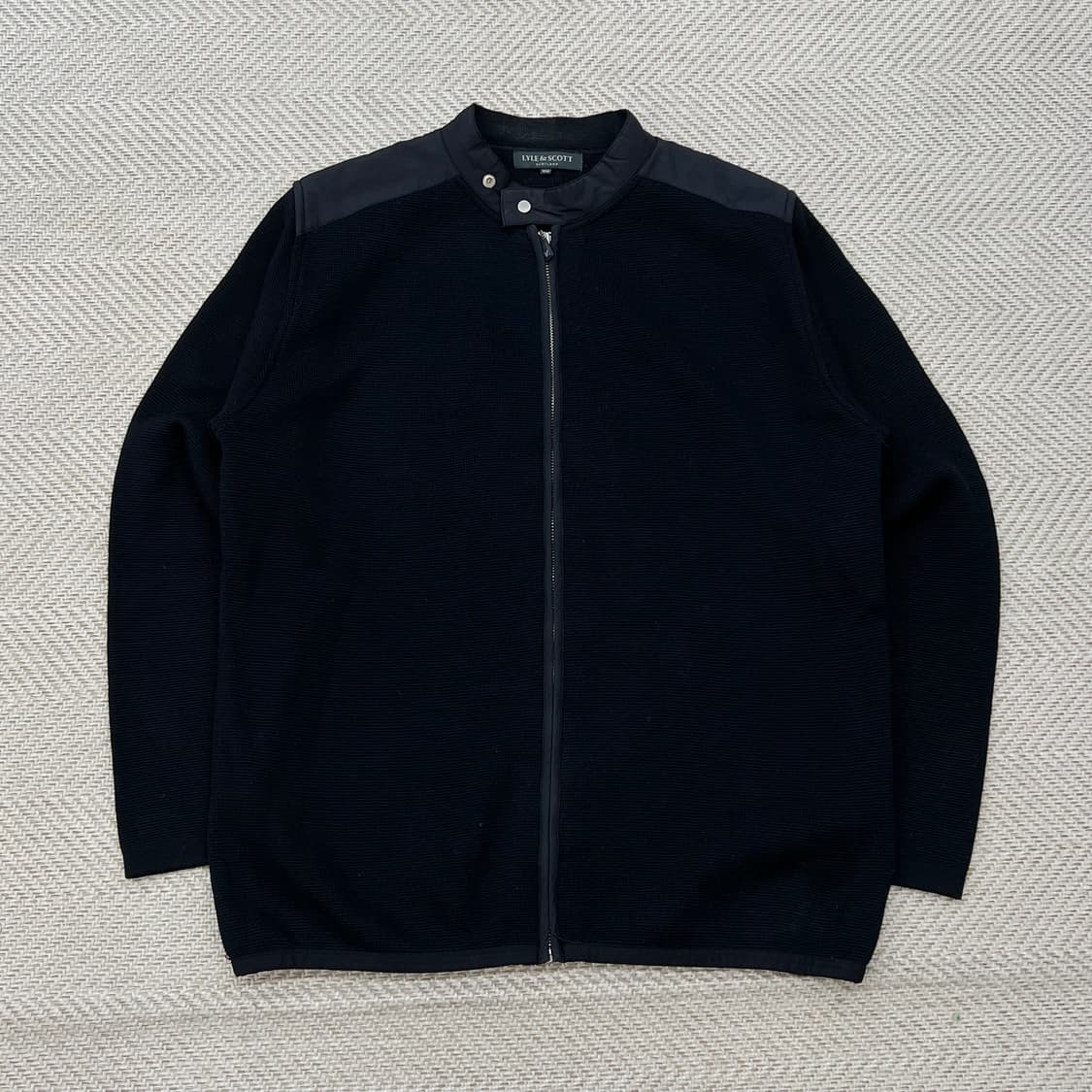 라일앤스콧 차이아넥 울 니트집업 r2968 상품이미지1