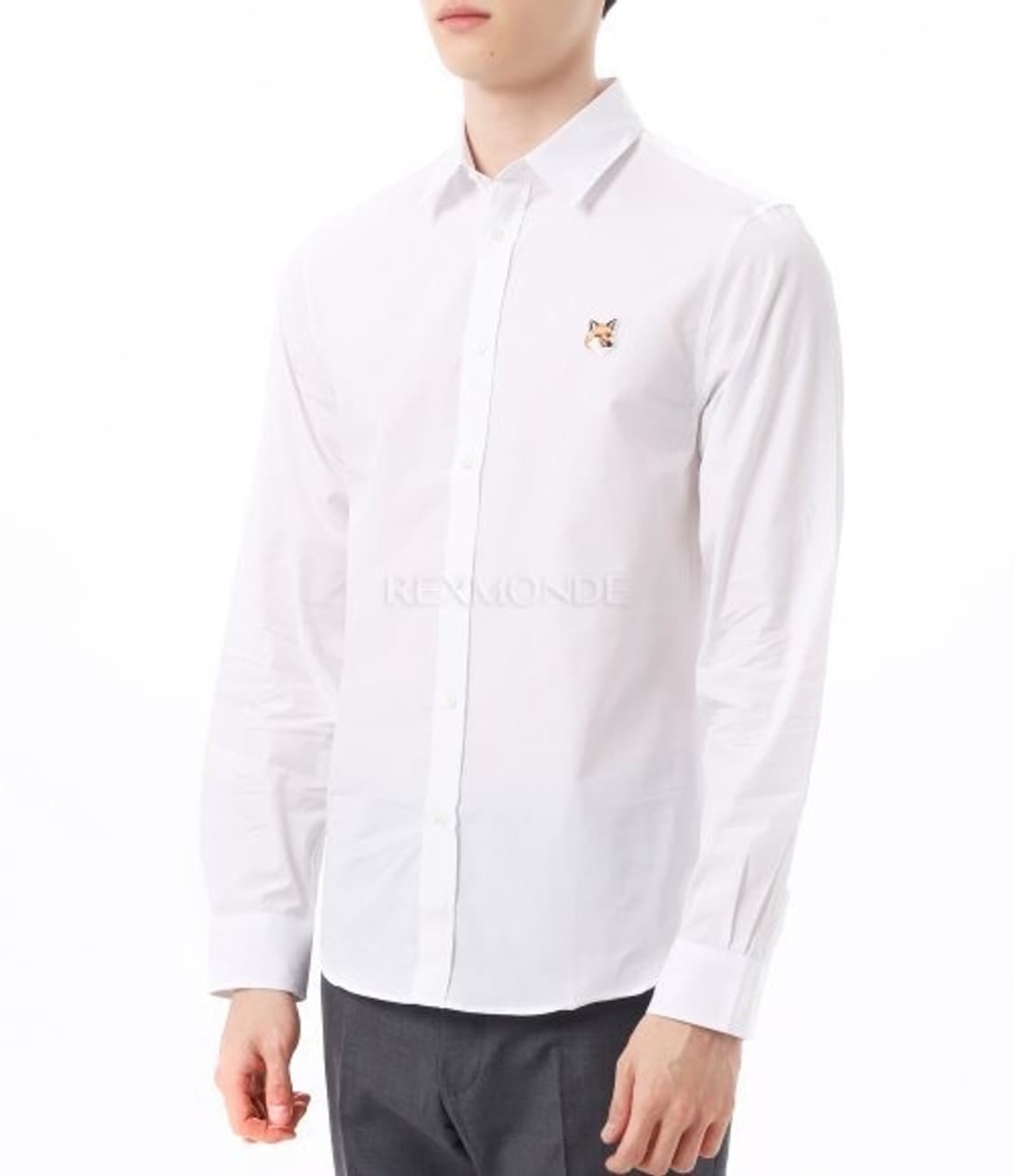 메종키츠네 폭스헤드 자수 클래식 셔츠 상품이미지5