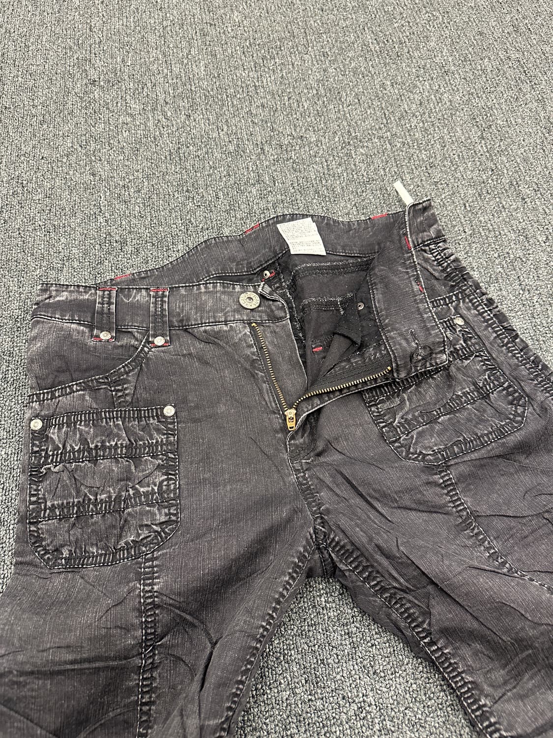 32) 재패니즈 빈티지 셔링 디테일 부츠컷 플레어진 상품이미지2