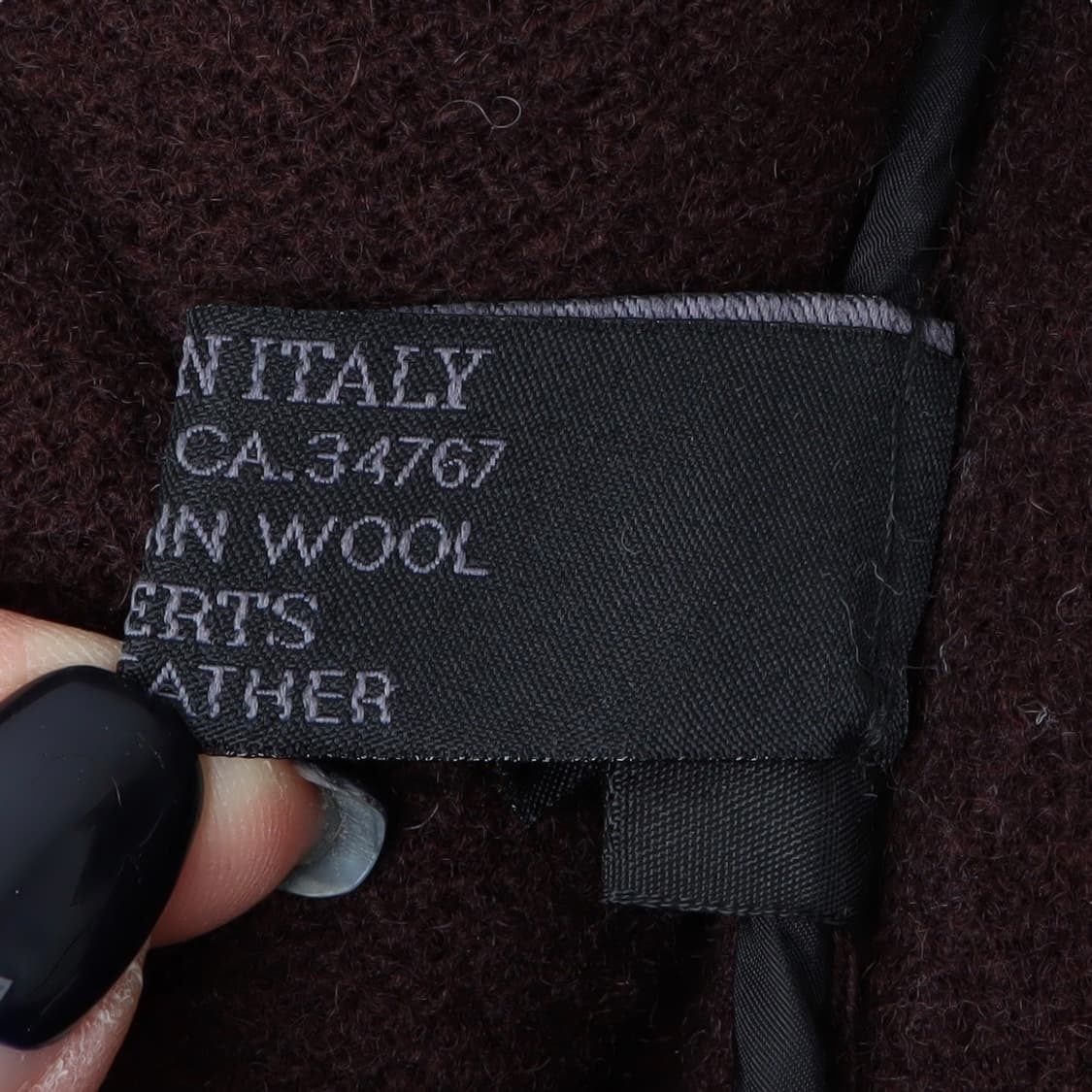 프라다 다크브라운 레더 스트랩 빅포켓 버진울 싱글 코트 상품이미지10