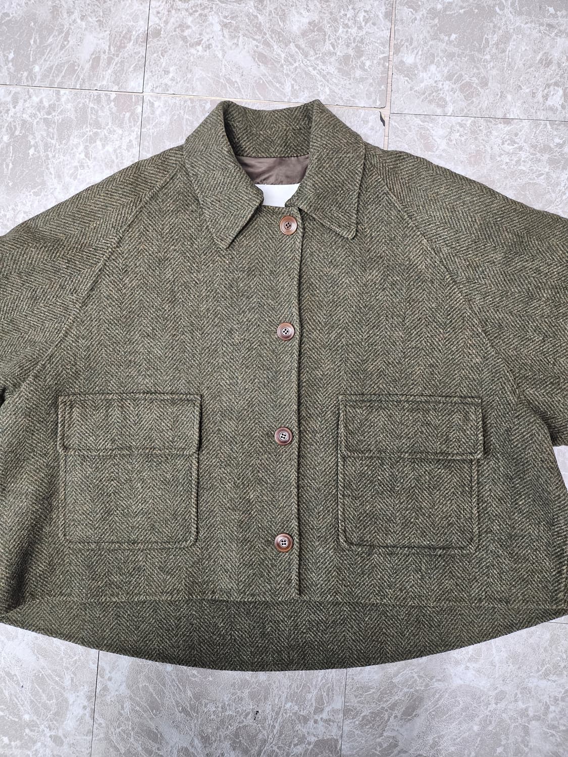 쥬시쥬디 헤링본 포켓 숏 코트 80 상품이미지7