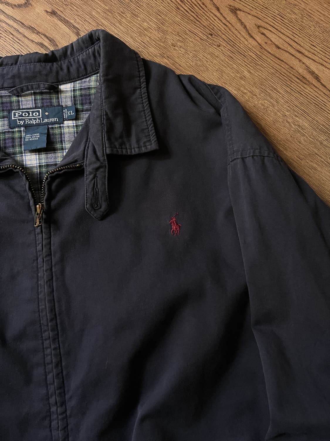 [XL]폴로 랄프로렌 체크 라이닝 네이비 베이포트 자켓 상품이미지3