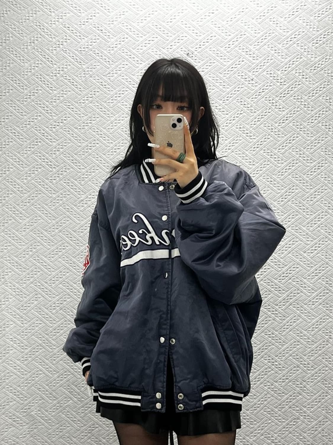 마제스틱 스트릿 펑크 빈티지 양키스 바시티 자켓 XXL C10866 상품이미지2