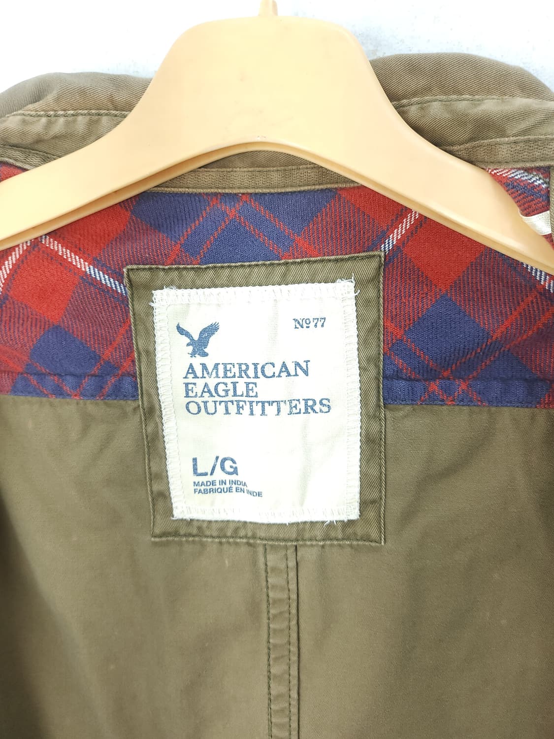 American Eagle 빈티지 카키 셔츠 100 L 상품이미지8