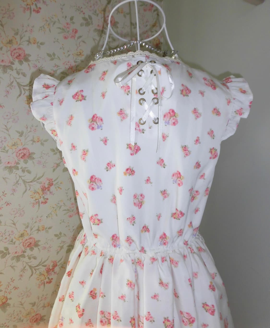 리즈리사 lizlisa 핀터깔 히메갸루 핑크 플로럴 미니 원피스 상품이미지4