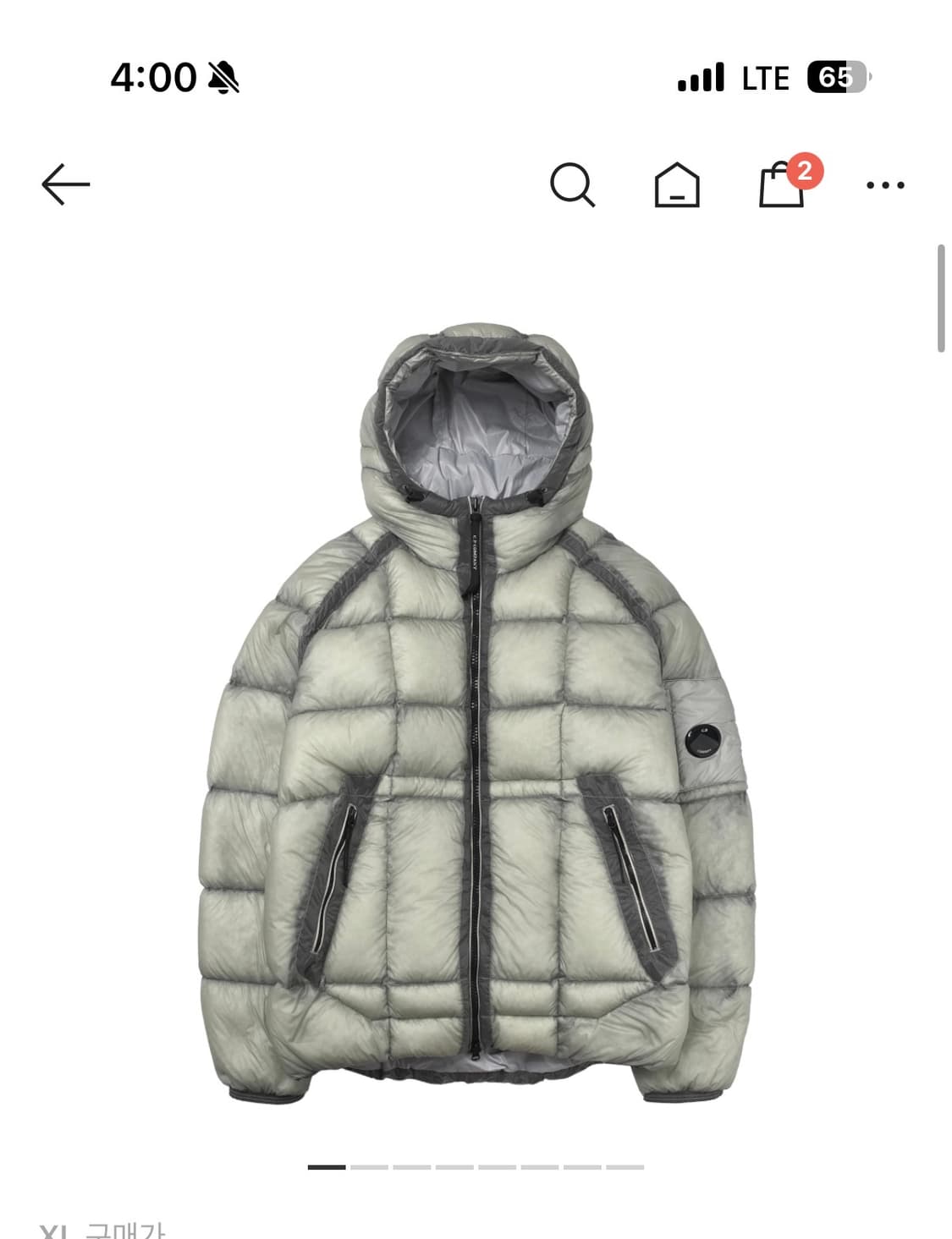 [XL] C.P. 컴퍼니 한국 한정 디디쉘 후드 다운 자켓 루나 상품이미지1