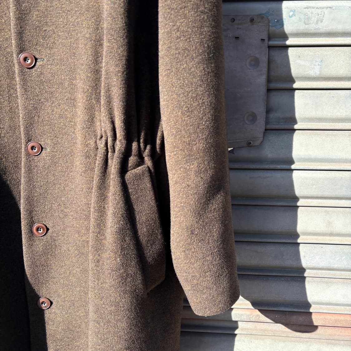 90s COMPAGNIA DELLE PELLI 플리티드 울 발마칸 상품이미지3