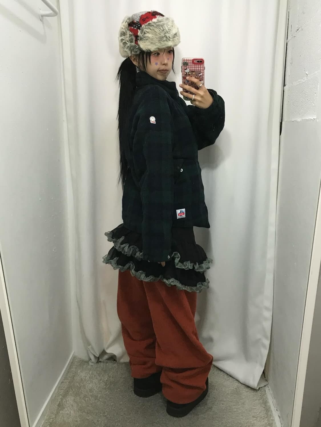 Bape Check Pattern Padded JK 상품이미지4