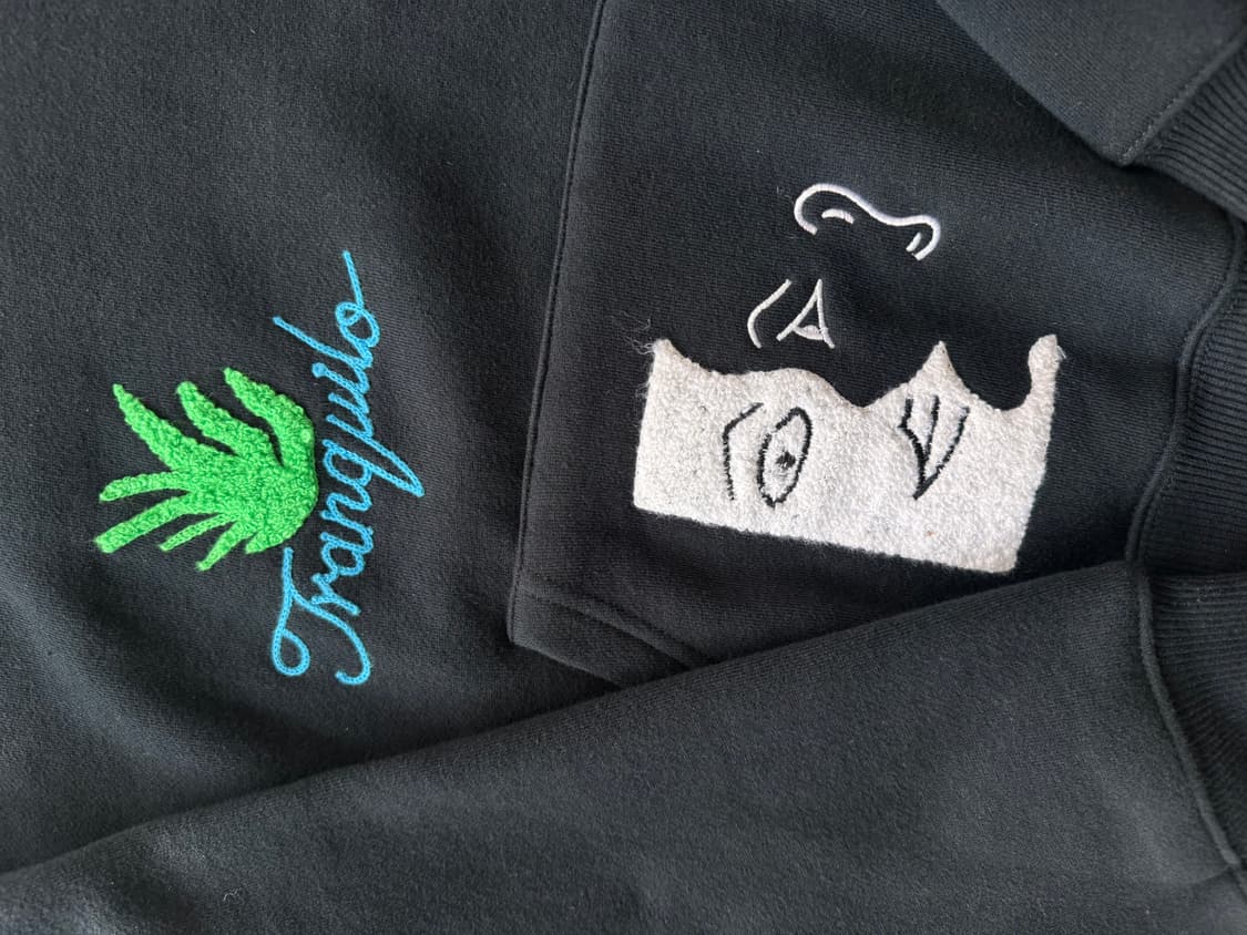 JUNGLES JUNGLES 자수 후드 (블랙) 상품이미지3