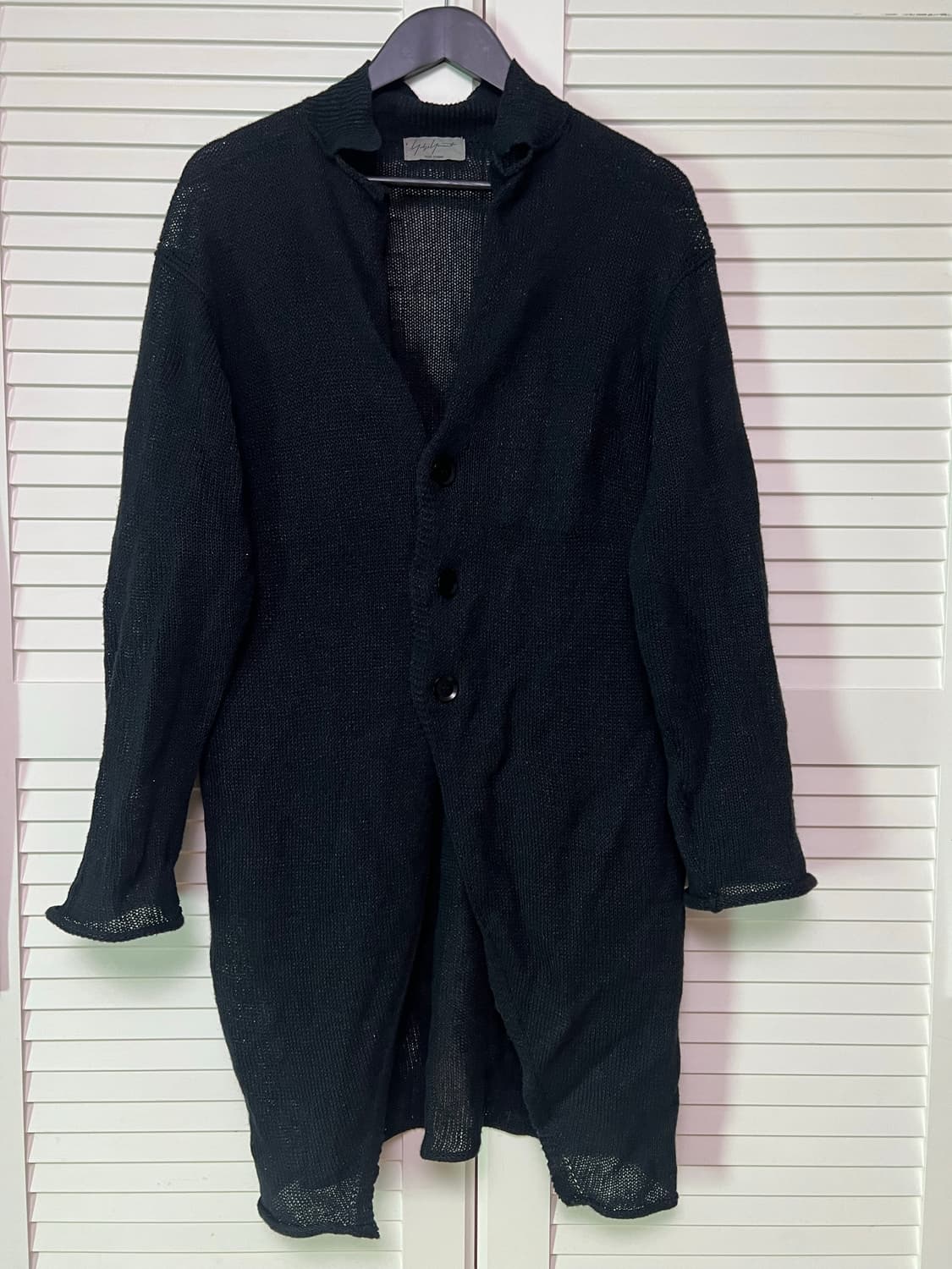 요지야마모토 뿌르 옴므 니트 코트 상품이미지1