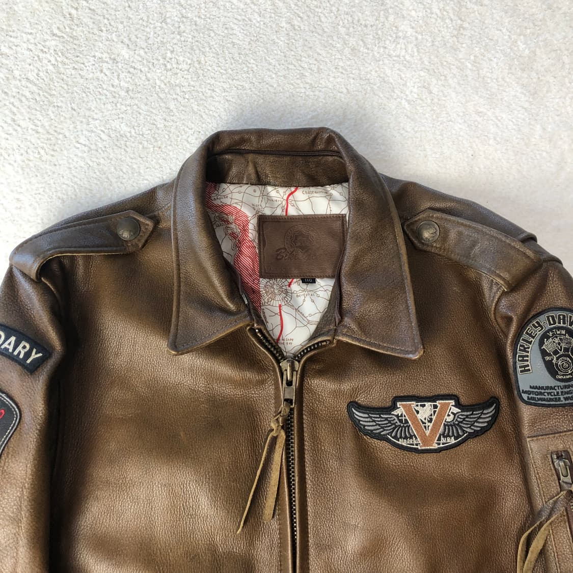 바이크기어 A2 카우하이드 봄버자켓 상품이미지4