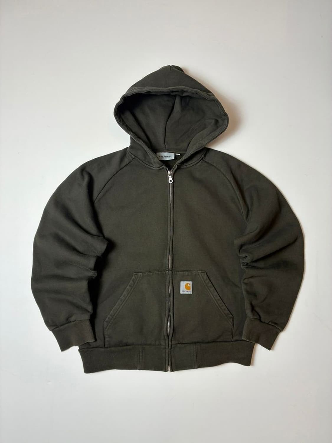칼하트 WIP 카키 워싱 후드 집업 PN8259 상품이미지1