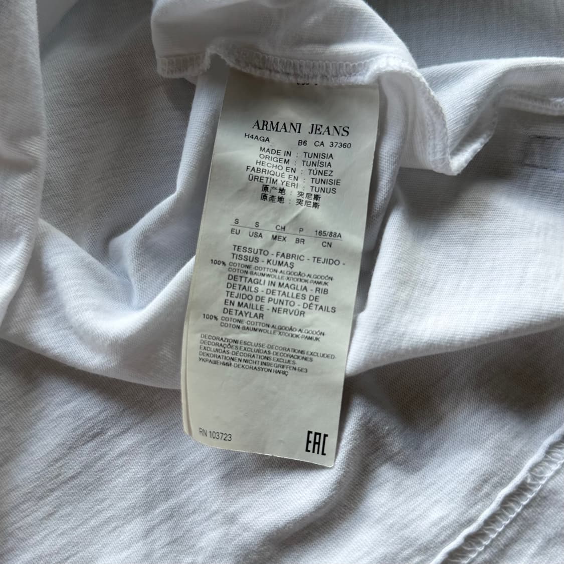 [S]아르마니 진스 타이거 프린팅 반팔 티셔츠 상품이미지8