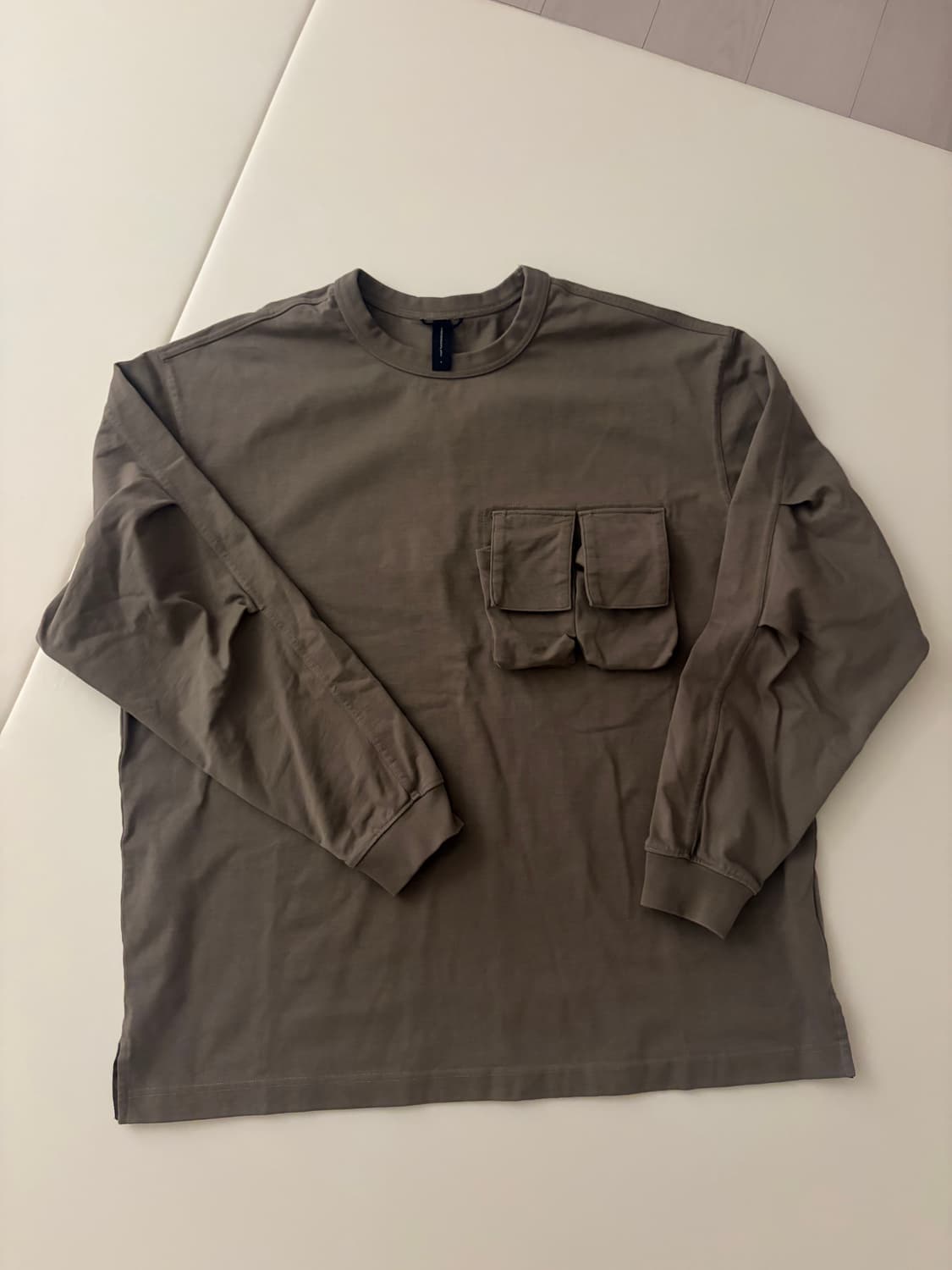모이프 매거진 포켓 티셔츠 올리브그레이 1사이즈 상품이미지2