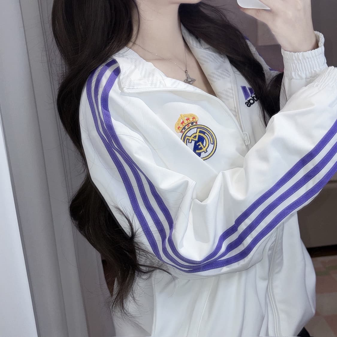 🐰아디다스 레알마드리드 화이트 스포티 점퍼💜 상품이미지2