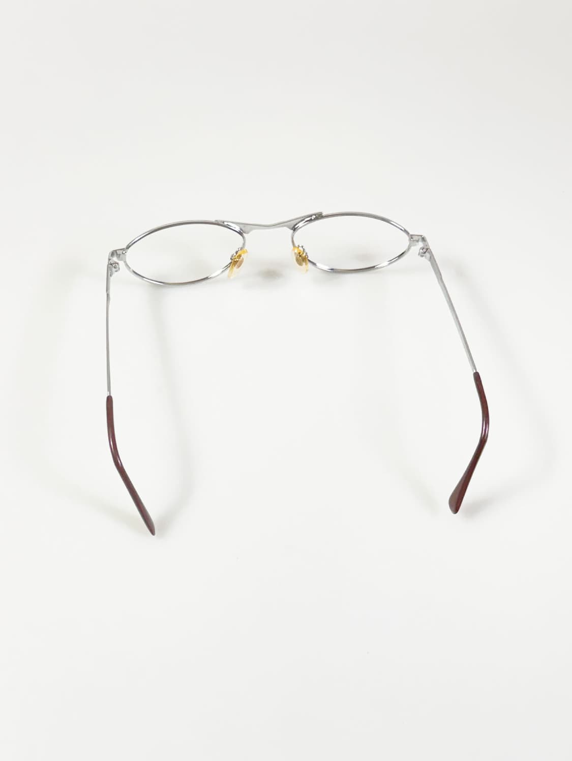 실버 메탈 윙브릿지 슬림 오벌 프레임 빈티지 안경 상품이미지5
