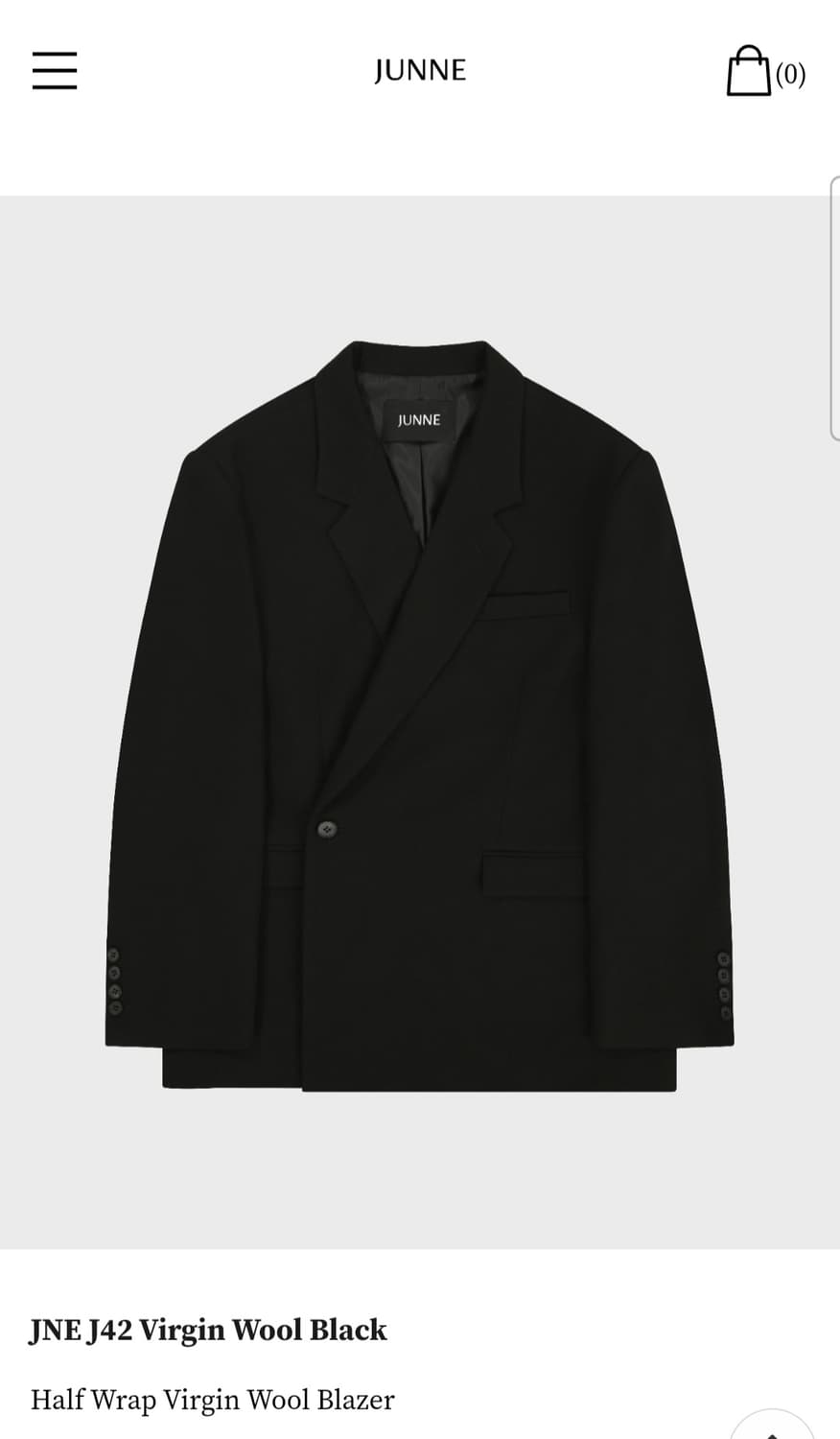 준느 버진울 j42 p19 셋업 m사이즈 상품이미지1