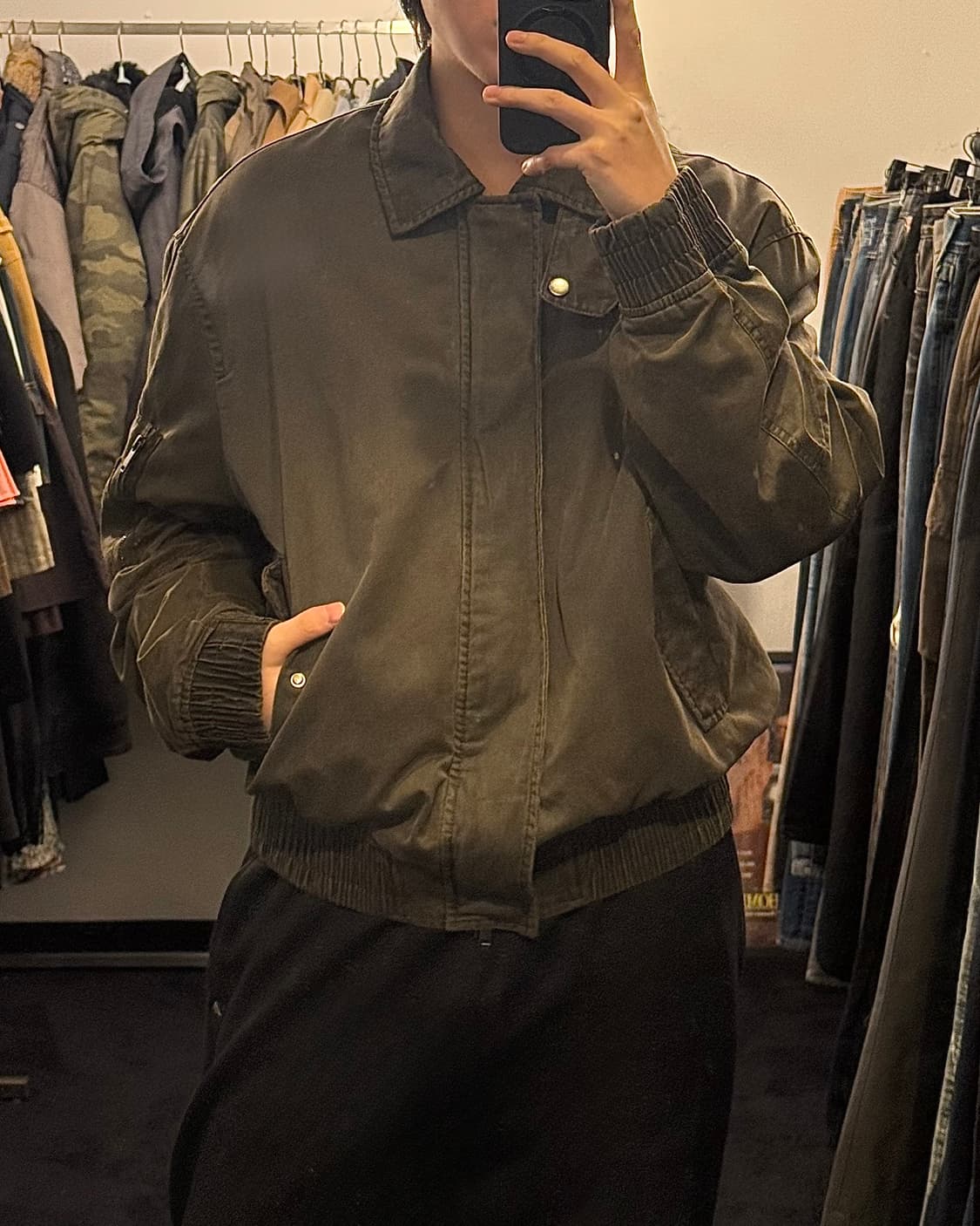 자라 레더 가죽 브라운 갈색 발마칸 ma1 항공 점퍼 블루종 봄버 워크 상품이미지1