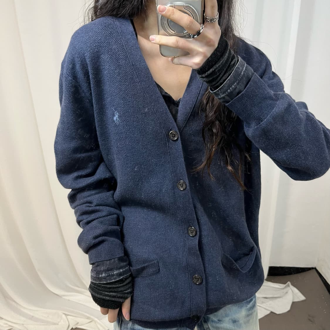 Polo Navy Cardigan 상품이미지3