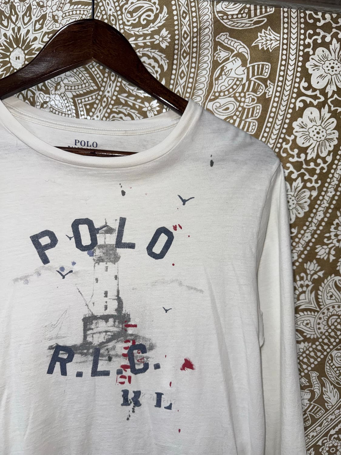 폴로 랄프로렌 여성 프린팅 롱슬리브 긴팔 티  상품이미지3