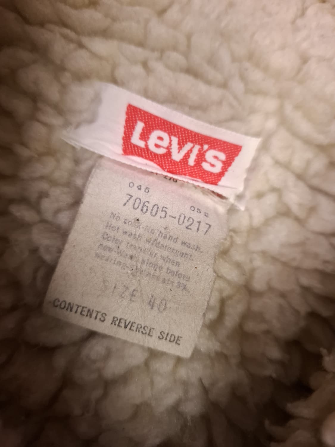 오리지날 80's 미국제조 리바이스 양털 트러커자켓 상품이미지3